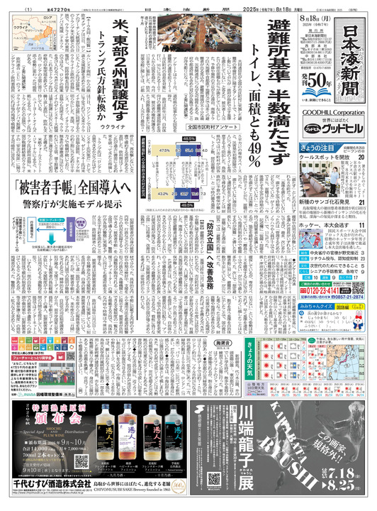 バックナンバー | 日本海新聞 NetNihonkai